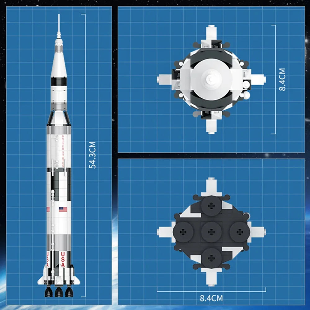 Foguete Apollo 11 NASA | 445 PCS