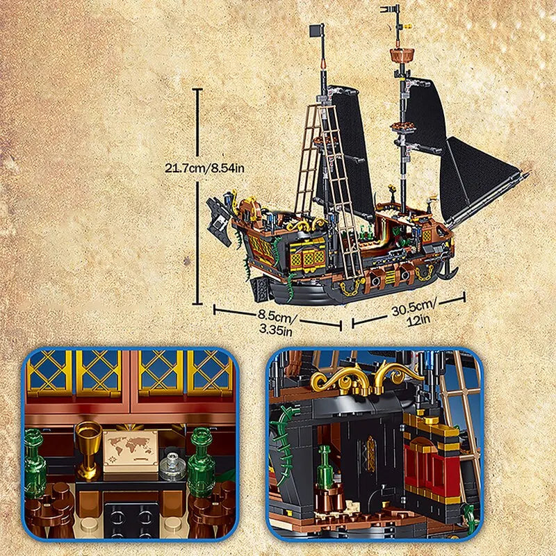 Navio pirata Tempestade | 1282 PCS